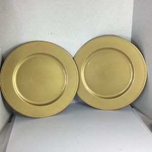 Luxurious Gold Dinner Plates Set plastic chargers